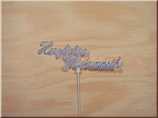 Kunststoffstab "Herzlichen Glückwunsch"