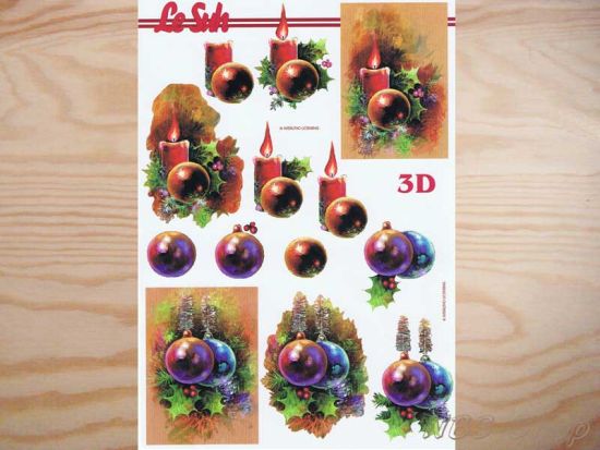 3D Bogen Kerzen und Kugeln