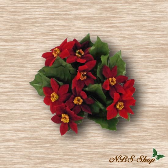 Kerzenring Weihnachtsstern rot