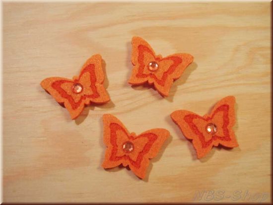 Schmetterlinge aus Filz mit Klebepunkt