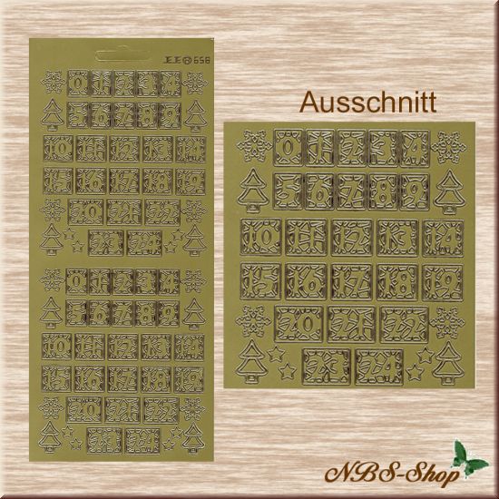Sticker Advents-Zahlen