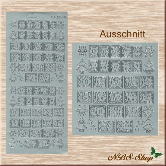Sticker Advents-Zahlen