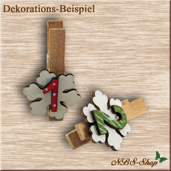 Holz-Zahlen für den Adventskalender