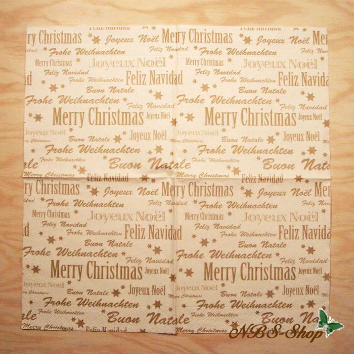 Motivserviette - Schrift