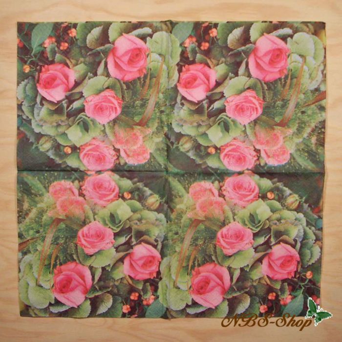 Motivserviette - Rosen