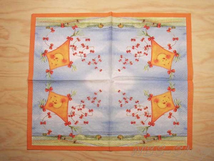 Motivserviette - Herbstdrachen