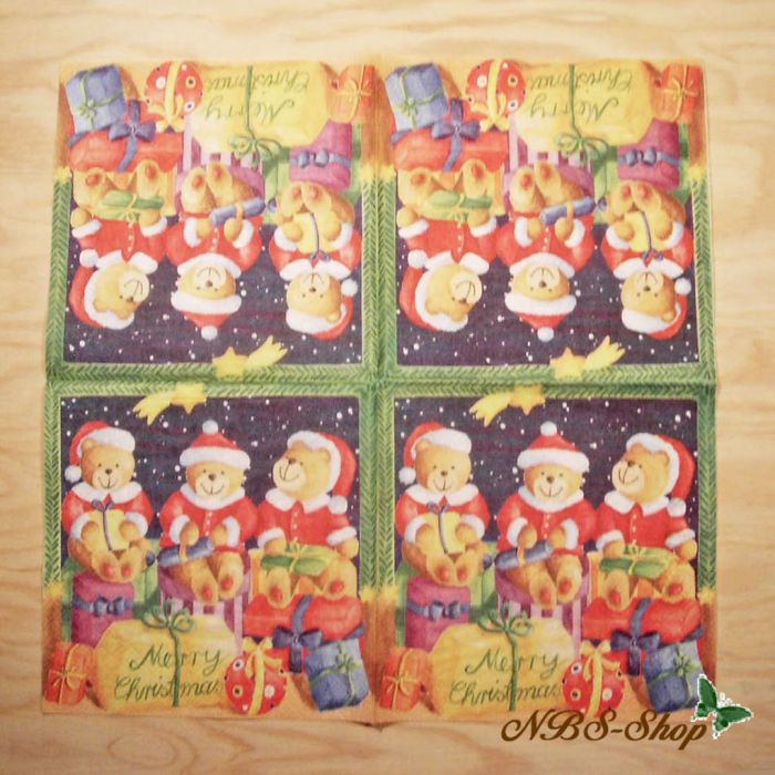 Motivserviette - Bärchen