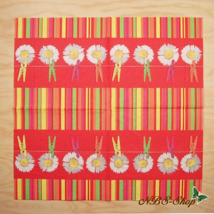 Motivserviette - Margeriten