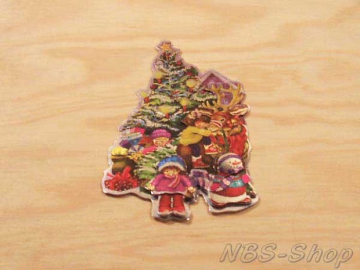 3D Motiv Kinder am Weihnachtsbaum
