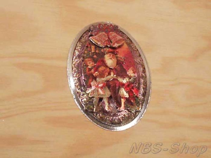 3D Motiv Weihnachtsmann mit Kindern