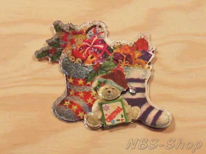 3D Motiv Socken und Teddy klein