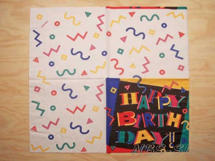 Papier-Servietten Happy Birthday