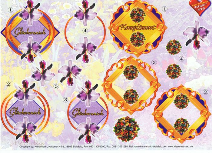 3D Bogen Glückwunsch / Kompliment