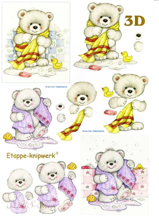 3D Bogen Badebärchen