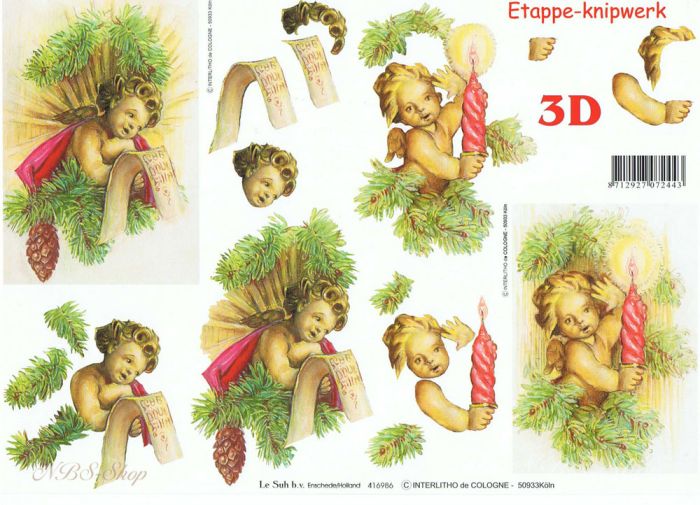 3D Bogen Weihnachts-Putten