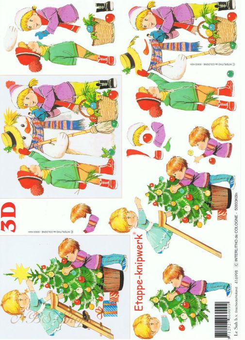 3D Bogen Kinder schmücken den Baum