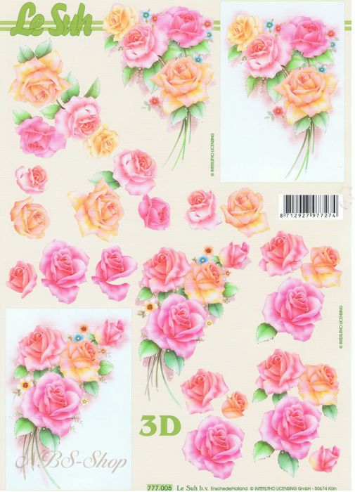 3D Bogen Rosen rosa