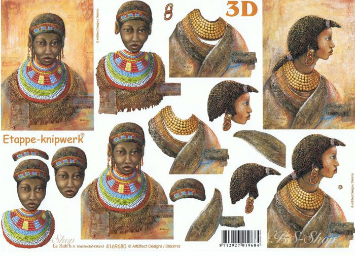 3D Bogen Frauen aus Afrika