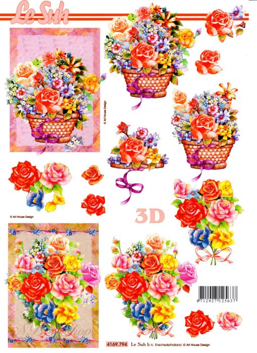 3D Bogen Rosenstrauß