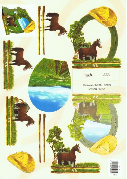 3D Bogen Aufsteller Hufeisen und Pferd