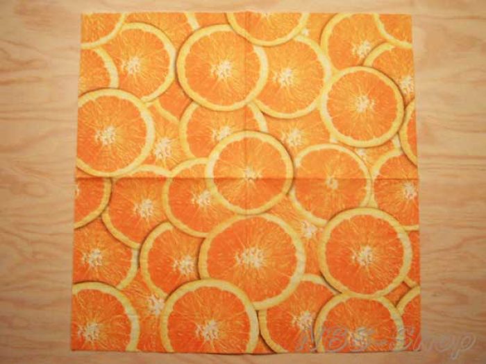 Motivserviette - Orangen