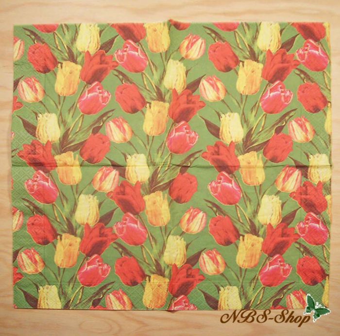 Motivserviette - Tulpen