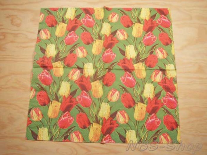 Motivserviette - Tulpen
