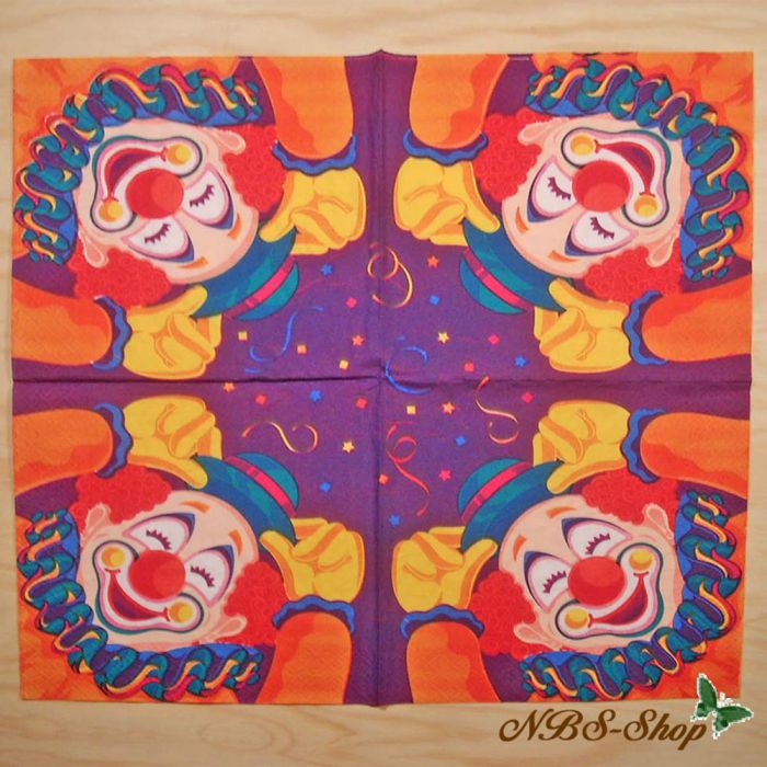 Motivserviette - Clown