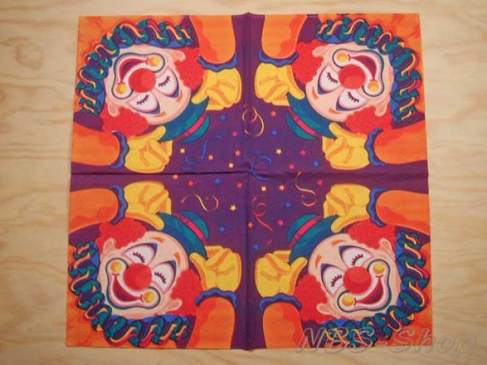 Papier-Servietten Clown