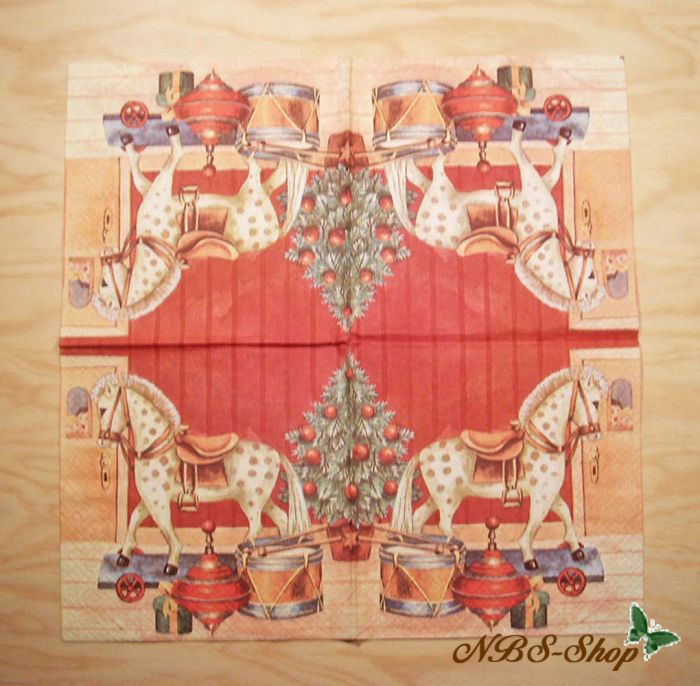 Motivserviette – Schaukelpferd