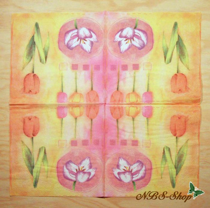 Motivserviette - Tulpen 2