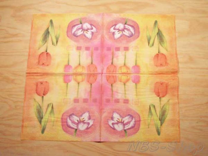 Motivserviette - Tulpen 2
