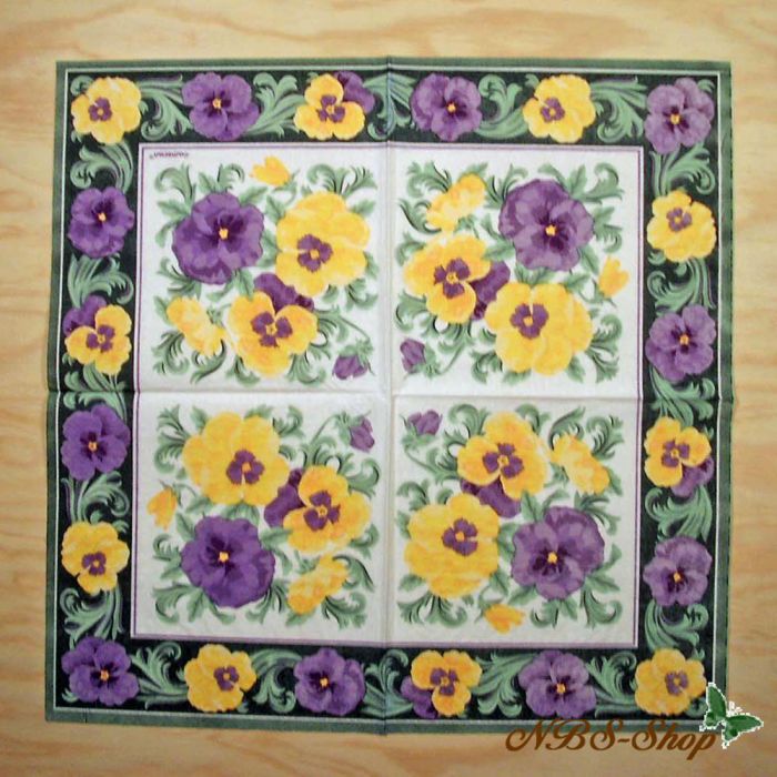 Papier-Servietten Stiefmütterchen