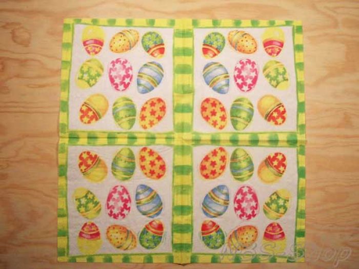 Motivserviette - Bunte Eier