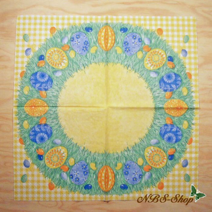 Motivserviette - Osterkranz