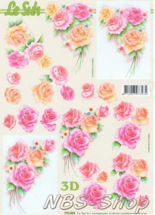 3D Bogen Rosen rosa