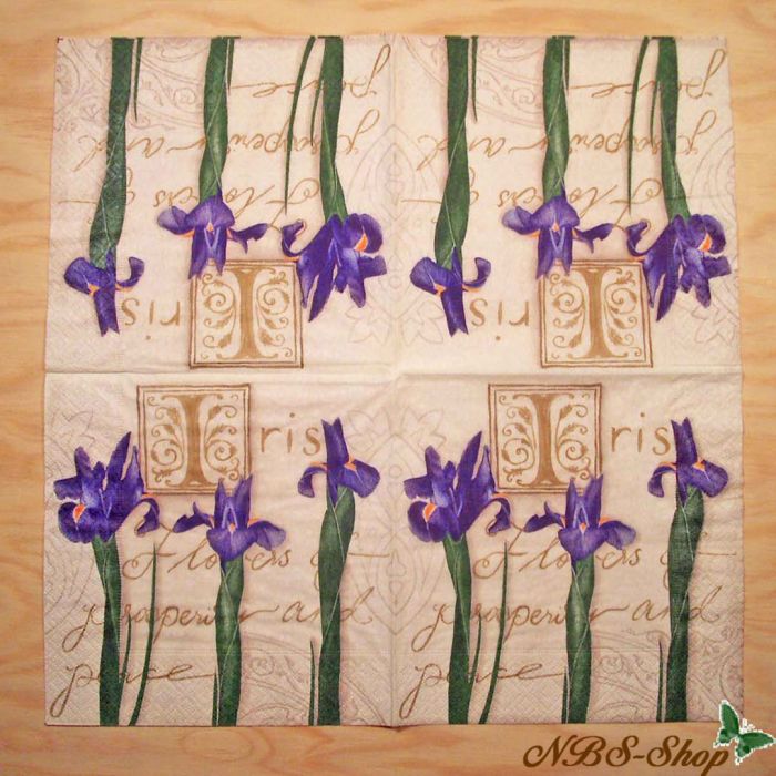 Motivserviette - Iris