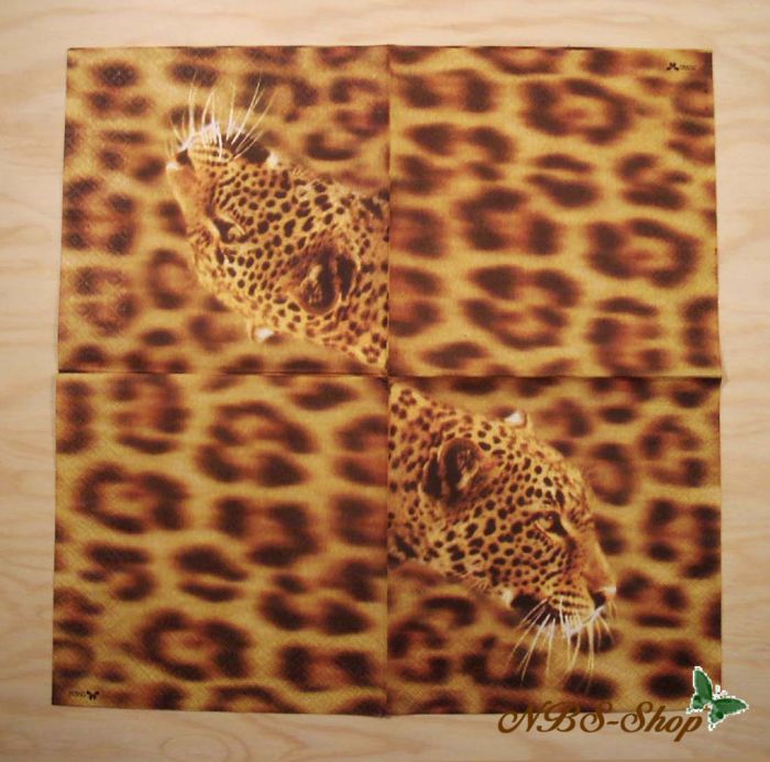 Motivserviette - Leopard