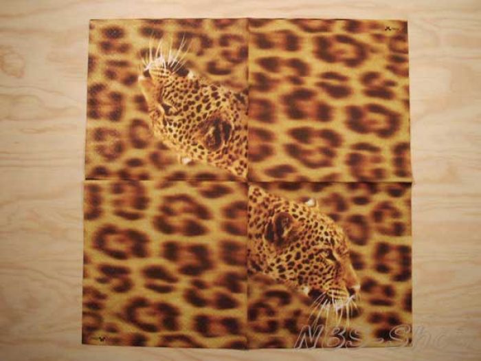 Motivserviette - Leopard
