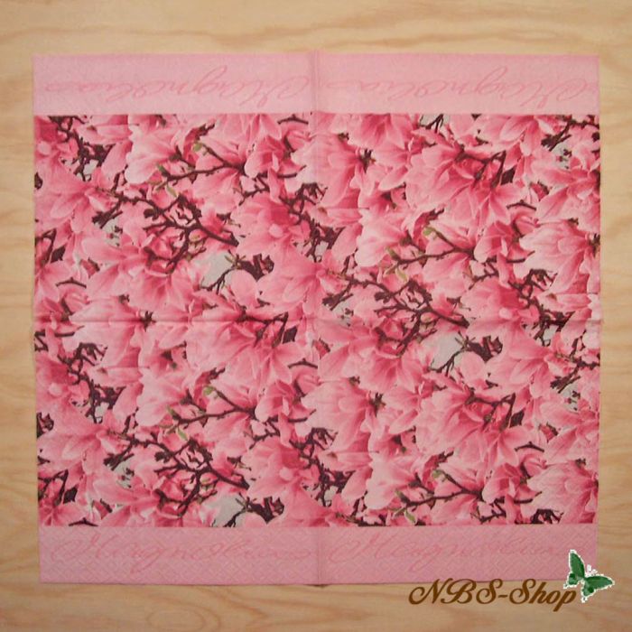 Motivserviette - Magnolien