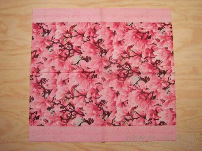 Motivserviette - Magnolien
