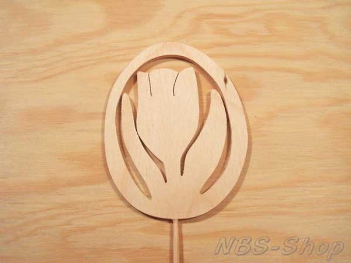 Holzbildchen mit Stab - 1 Tulpe