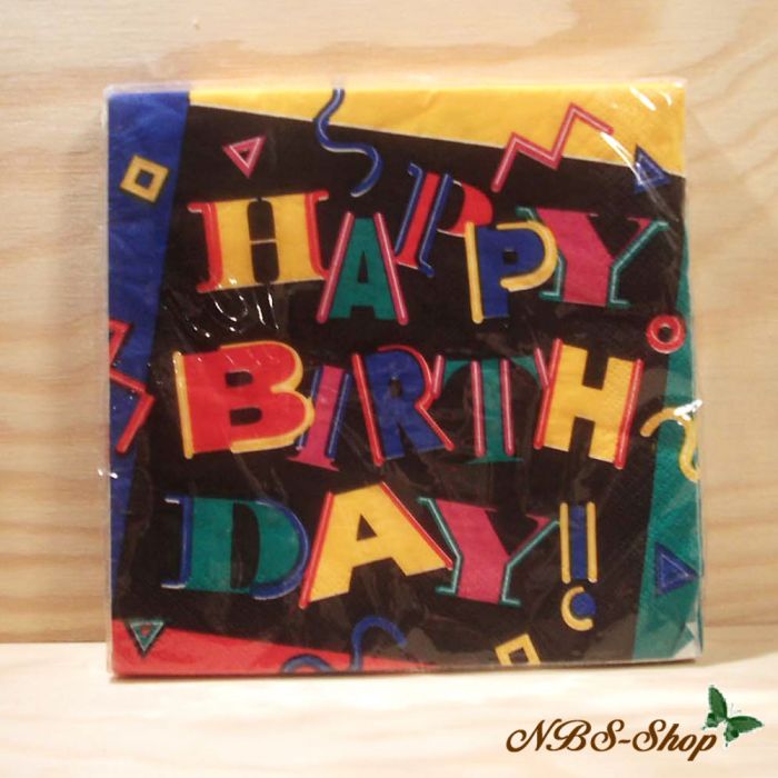 Servietten Happy Birthday