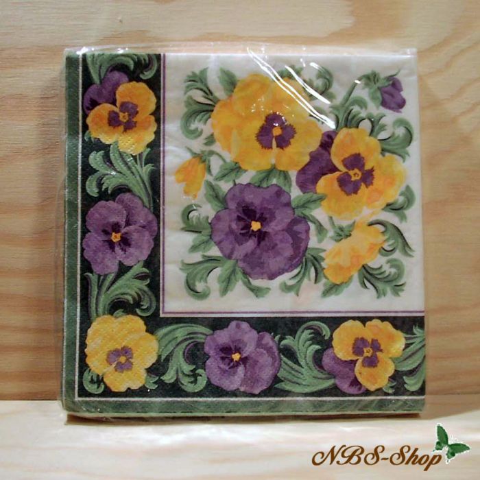 Papier-Servietten Stiefmütterchen