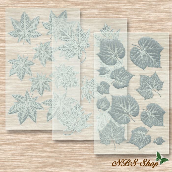 Transparente Sticker mit Laub-Motiv