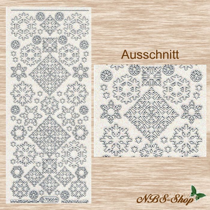 Sticker-Glitter-Schneeflöckchen