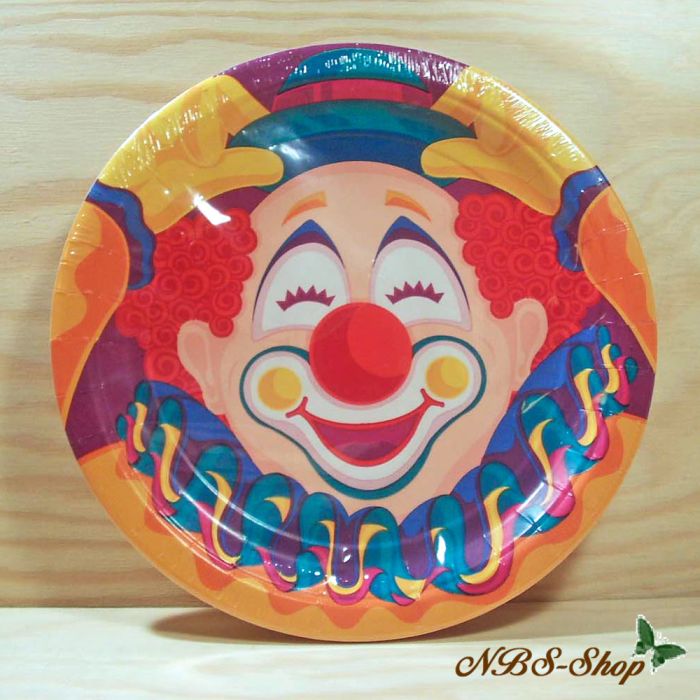Pappteller Clown 22,9cm