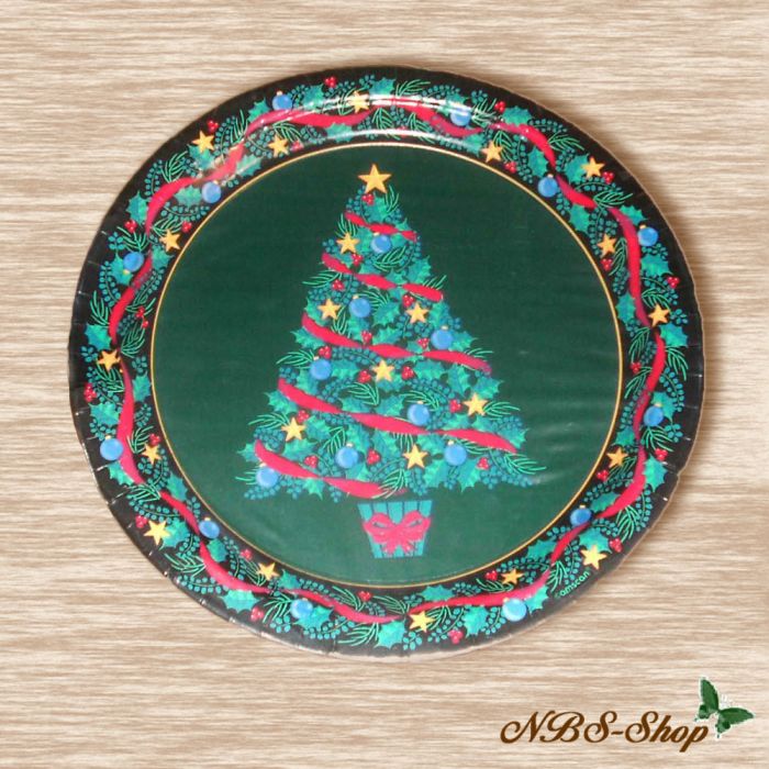 Pappgeschirr Teller Weihnachtsbaum