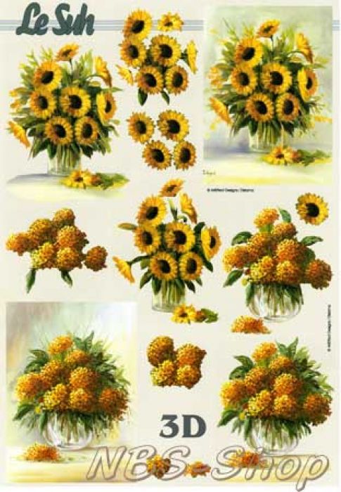 3D Bogen Sonnenblumen