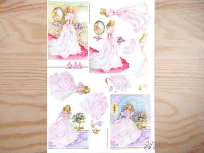 3D Bogen Braut in Rosa